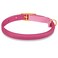 OOPSDOGGY Rolled Leather Cat Collar with Bell Reflective Kitten Collar with Safety Elastic Strap Adjustable Small Pet Collars for Boy Girl Cats Fuchsia