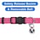 Pawtitas Reflective Pink Cat Collar with Safety Buckle and Removable Bell for Kitten and Cats