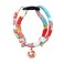 PetSoKoo FourLeaf Clover Cat Collar with Bell Breakaway Buckle Japanese ChirimenCute Kitten Collar for Girl Boy Cat