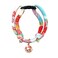 PetSoKoo FourLeaf Clover Cat Collar with Bell Breakaway Buckle Japanese ChirimenCute Kitten Collar for Girl Boy Cat