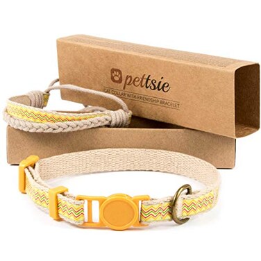 Pettsie Breakaway Cat Collar with Matching Friendship Bracelet for Humans