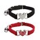 WDPAWS Heart Bling Cat Collar with Safety Belt and Bell Adjustable 810 inches for Kitten Cats BlackRed