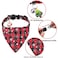 YUJUN 3Pack Christmas Cat Bandana Collars Breakaways with Bell Christmas Adjustable Plaid Snowflake Collar Buckle Safety for Puppy Kittens