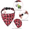 YUJUN 3Pack Christmas Cat Bandana Collars Breakaways with Bell Christmas Adjustable Plaid Snowflake Collar Buckle Safety for Puppy Kittens