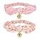 YUDOTE Cotton Bowtie Cat Collar with Bell 2 Pack Adjustable Breakaway Kitten Collars with Removeable Bow Pink Girl Cat Collars