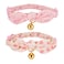 YUDOTE Cotton Bowtie Cat Collar with Bell 2 Pack Adjustable Breakaway Kitten Collars with Removeable Bow Pink Girl Cat Collars