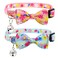 Bebudmedy 2 Pack Breakaway Cat Collar with Bow Tie and Bell for Kitten Adjustable Safety Collars with Removable Bowtie Flowers