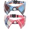 Lamphyface 2 PackSet Cat Collar Breakaway with Cute Bow Tie and Bell Plaid for Kitty Adjustable Safety