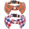 Lamphyface 2 PackSet Cat Collar Breakaway with Cute Bow Tie and Bell Plaid for Kitty Adjustable Safety