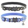 XPangle 2 PCS Breakaway Cat Collar with Bell Cute Adjustable Kitten Collars with Accessories Blue Black