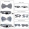 Xinjoduz 2 PCS Cat Collar with Bow Breakaway Bowtie Safety with Bell Cat Bow Tie Collar Cute Boy Kitten Collars Plaid Pet Collars Adjustable Safety Quick Release Cats for Kitten Cats Blue
