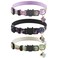 XPangle 3 Pack Breakaway Cat Collars with Bell and Accessories Flower Pattern Adjustable Cute Kitten Collars Floral for Kitty Puppy 7511in
