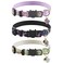 XPangle 3 Pack Breakaway Cat Collars with Bell and Accessories Flower Pattern Adjustable Cute Kitten Collars Floral for Kitty Puppy 7511in