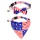 ADOGGYGO American Flag Cat Collar with Removable Bowtie Bandana Breakaway Patriotic Kitten Collars for Cat Kitten 4th of July