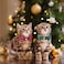 ADOGGYGO Christmas Cat Collars Breakaway with Bow Bell 2 Pack Xmas Kitten Formal Tuxedo with Removable Shirt Collar Red Green Plaid Christmas Collars for Cats 75 105
