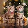 ADOGGYGO Christmas Cat Collars Breakaway with Removable Bow Tie Bell 2 Pack Red Green Plaid Christmas Bow Collar for Cats Kittens