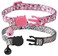 BoomBone 2 Pack Skull Cat CollarBreakaway Kitten Collars with Bell for Halloween
