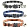 XPangle Breakaway cat Collars with Bell Set of 3 Durable Safe Cute Kitten Collars Safety Adjustable Kitty Collar for Cat Puppy 7511in BlackBlueOrange