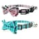 Pipidog Cat Collar Breakaway with Bell and Bow Tie Plaid Design Adjustable Safety Kitty Kitten Collars Set of 2 PCS68108in PinkCyan Plaid