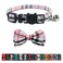 Pipidog Cat Collar Breakaway with Bell and Bow Tie Plaid Design Adjustable Safety Kitty Kitten Collars68108in Pink Plaid 1