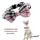 Pipidog Cat Collar Breakaway with Bell and Bow Tie Plaid Design Adjustable Safety Kitty Kitten Collars68108in Pink Plaid 1