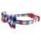 Pipidog Cat Collar Breakaway with Bell and Bow Tie Plaid Design Adjustable Safety Kitty Kitten Collars68108in RedWhiteBlue