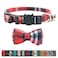Pipidog Cat Collar Breakaway with Bell and Bow Tie Plaid Design Adjustable Safety Kitty Kitten Collars68108inRed Plaid 3