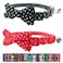 Pipidog Cat Collar with Bell and Bow Tie Breakaway Clasp Cute Dots Kitty Kitten Collar Set of 2 PCS68108in BlackRed Dots