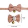 Cognatio Safety Quick Release Cat Collars Soft Kitten Collars with Detachable Bow Tie and Bell Pack of 2 Adjustable 2030 cm 2030cm PinkCream