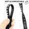 DILLYBUD Leather Cat Collars for Boy Girl Cats with Bell and Safety Elastic Belt Personalized Rivets Stud Adjustable Safe Buckle Collar with Skull Charm for Kitty Small Pets Black