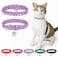 DILLYBUD Leather Cat Collars for Boy Girl Cats with Bell and Safety Elastic Belt Personalized Rivets Stud Adjustable Safe Buckle Collar with Skull Charm for Kitty Small Pets Halloween Cat Collar