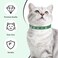 DILLYBUD Leather Cat Collars for Boy Girl Cats with Bell and Safety Elastic Belt Personalized Star and Moon Stud Adjustable Safe Buckle Collar for Kitty Small Big Cats Size 79 Inch Green