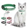 DILLYBUD Leather Personalized Breakaway Cat Collar with Studded Bell and Safety Quick Release Buckle Rivets Studded ID DIY Collars for Boy Girl Cats Kittens 9 115 Green