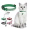 DILLYBUD Leather Personalized Breakaway Cat Collar with Studded Bell and Safety Quick Release Buckle Rivets Studded ID DIY Collars for Boy Girl Cats Kittens 9 115 Green