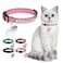 DILLYBUD Leather Personalized Breakaway Cat Collar with Studded Bell and Safety Quick Release Buckle Rivets Studded ID DIY Collars for Boy Girl Cats Kittens 9 115 Pink