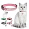 DILLYBUD Leather Personalized Breakaway Cat Collar with Studded Bell and Safety Quick Release Buckle Rivets Studded ID DIY Collars for Boy Girl Cats Kittens 9 115 Pink