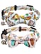 Gyapet Cat Collar Set Safety Detachable Bow Tie with Bell Funny Pattern Male Female Kitten 2pcs Pizza Donut