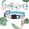 Gyapet Cat Collar with Bow Tie Pink Flamingo Bell Pendant Charm Safety Detachable Cute Kitten Forest Tropic Leaf Plant Pattern Flamingo D