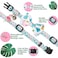 Gyapet Cat Collar with Bow Tie Pink Flamingo Bell Pendant Charm Safety Detachable Cute Kitten Forest Tropic Leaf Plant Pattern Flamingo D