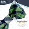 Huxley &amp; Huxley Kent Pet Bow Tie for Dogs Cats Adjustable Hook Loop Collar Accessory Cute Comfortable for Holidays Celebrations Lime Madras Large
