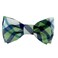 Huxley &amp; Huxley Kent Pet Bow Tie for Dogs Cats Adjustable Hook Loop Collar Accessory Cute Comfortable for Holidays Celebrations Lime Madras Large
