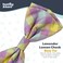 Huxley &amp; Huxley Kent Pet Bow Tie for Dogs Cats Spring Theme Adjustable Hook Loop Collar Accessory Cute Comfortable for Holidays Celebrations Lavender Lemon Small