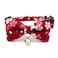 PETFAVORITES Breakaway Bowtie Cat Collar with Bell Flower Kitten Bow Tie Kitty Puppy Clothes Accessories Adjustable and HandmadeRed Sakura Size S