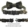 Pipidog Cat Collar Breakaway with Bell and Accessories Printing Kitten Collar Bowtie for Kitty 19 Colors Adjustable 7511inGreen Leopard