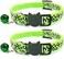 RSACCSKY Reflective 2 Pack Breakaway Cat Collars with Bell Leopard Pattern Cute Kitty Adjustable 75125 Inch Safe Kitten Collars Charms Green