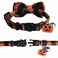 STMK 2 Pack Halloween Plaid Cat Collars with Bow Tie Bell Breakaway Adjustable Pumpkin Cat Kitten Collars with Bowtie Bell for Halloween Cats Kittens Costume Decorations