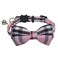 THAIN Cat Collar Breakaway with Bell and Bow Tie Safety Buckle Pink Plaid Pattern Adjustable 711 inches for Kitten CatsPink Plaid