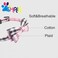 THAIN Cat Collar Breakaway with Bell and Bow Tie Safety Buckle Pink Plaid Pattern Adjustable 711 inches for Kitten CatsPink Plaid