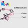 THAIN Cat Collar Breakaway with Bell and Bow Tie Safety Buckle Pink Plaid Pattern Adjustable 711 inches for Kitten CatsPink Plaid