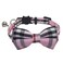 THAIN Cat Collar Breakaway with Bell and Bow Tie Safety Buckle Pink Plaid Pattern Adjustable 711 inches for Kitten CatsPink Plaid